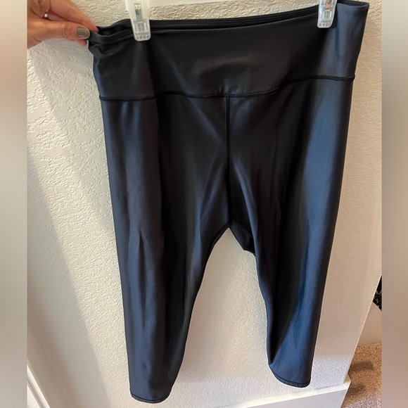 ZYIA Pants & Jumpsuits Zyia Semi Shine Black Yoga Pants Poshmark